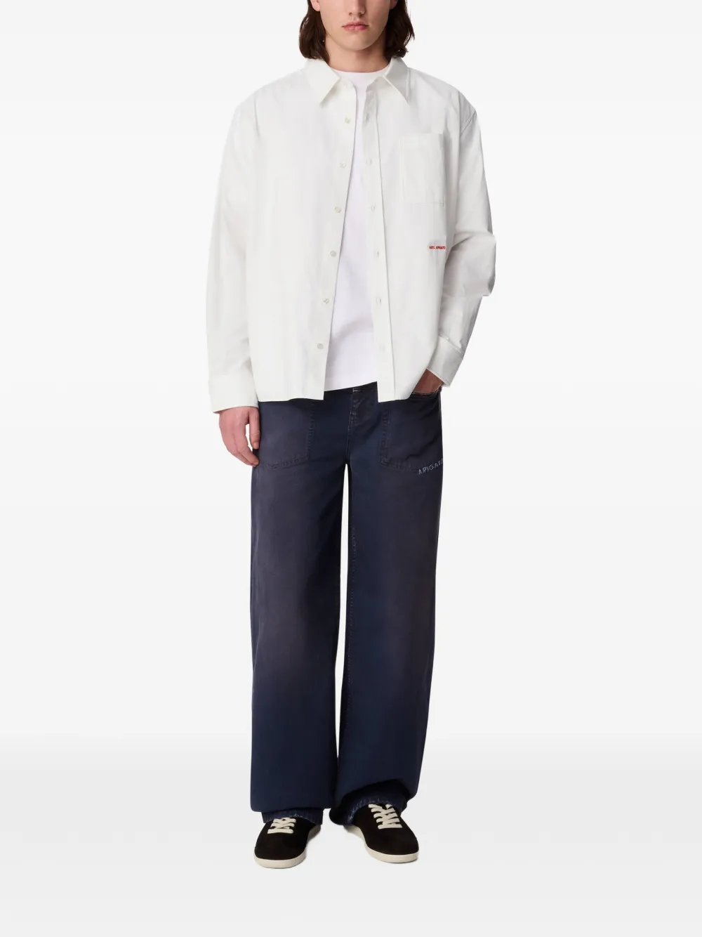 Axel Arigato Wick overhemd met logo-print Wit