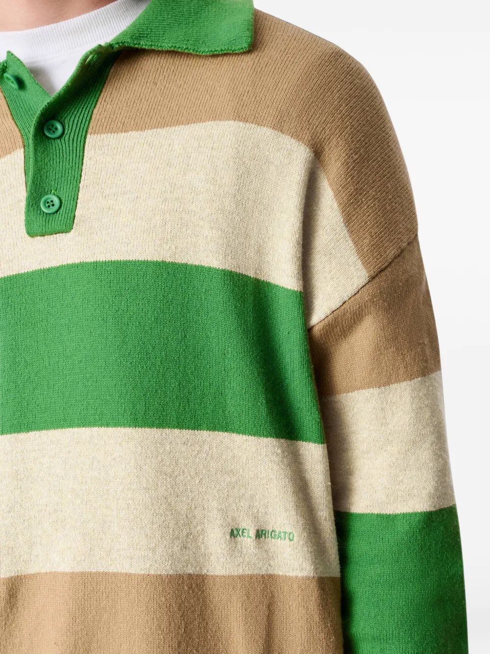 Axel Arigato Marine gestreept poloshirt Groen
