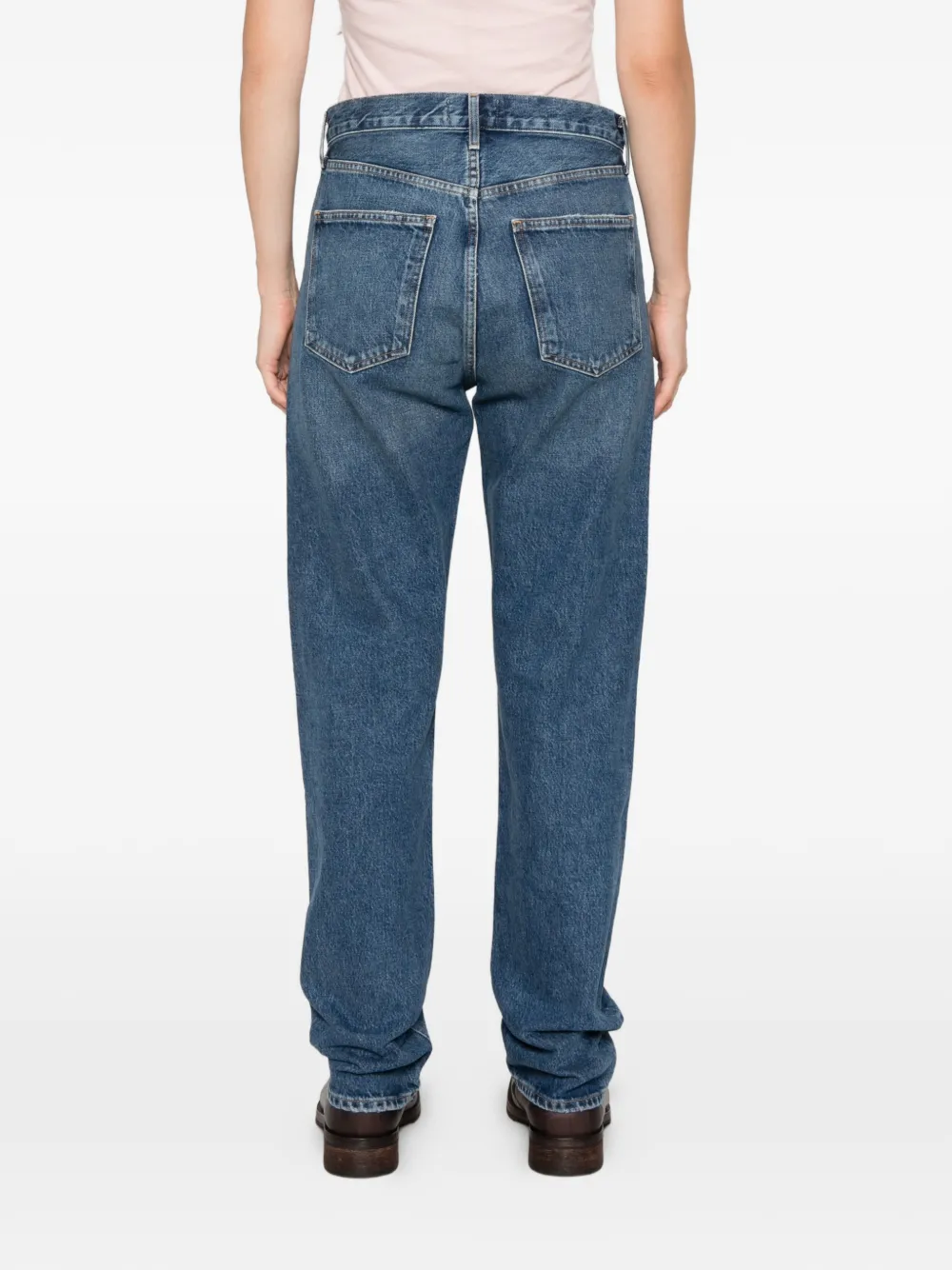 AGOLDE Straight jeans met vervaagd effect Blauw