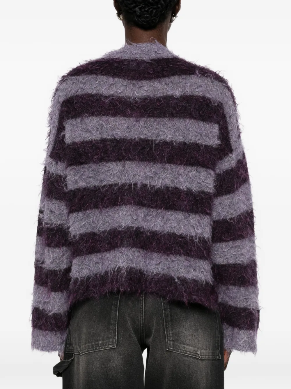 SOLOTRE Gestreepte sweater met lange mouwen Paars