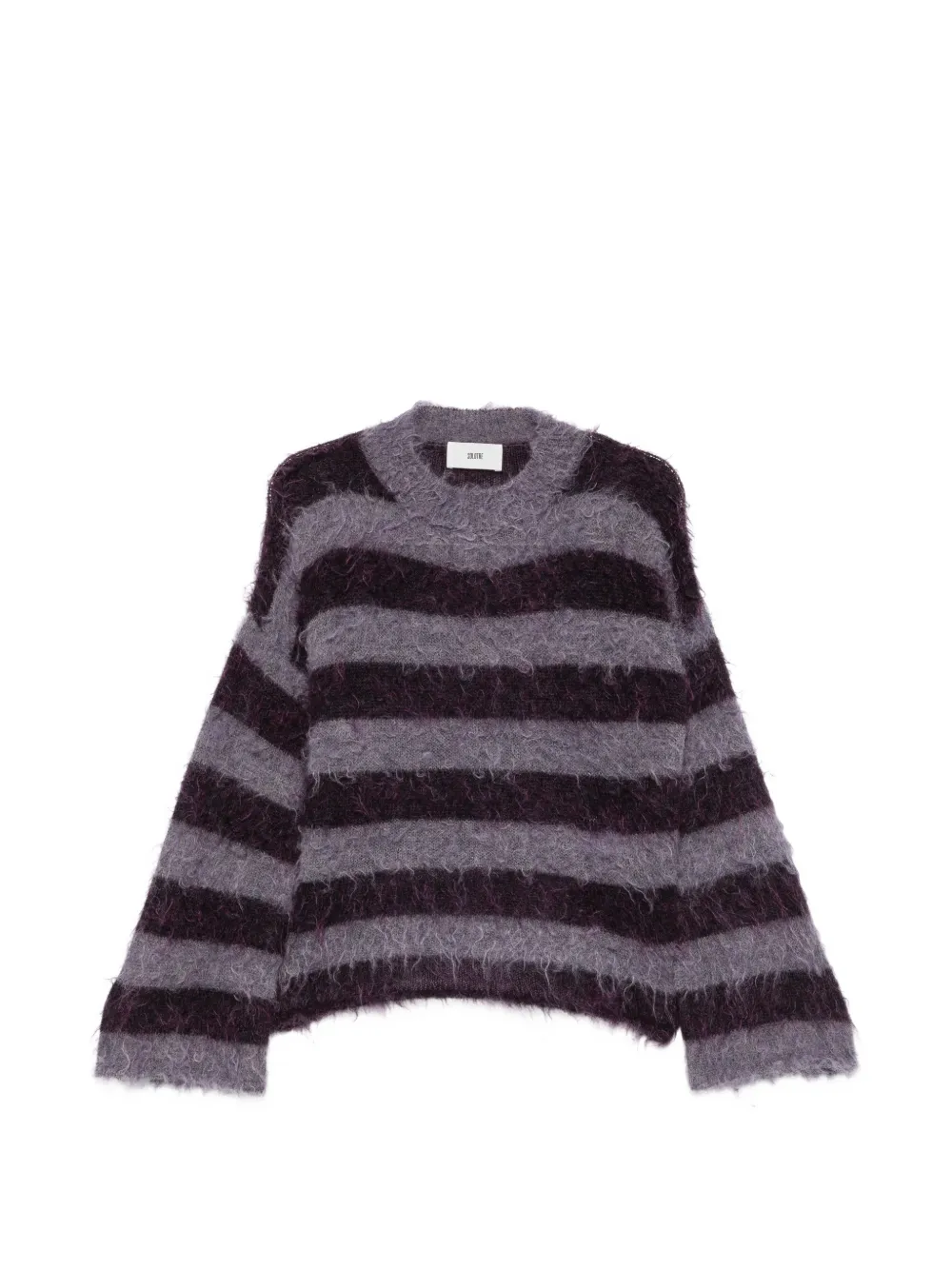 SOLOTRE Gestreepte sweater met lange mouwen Paars