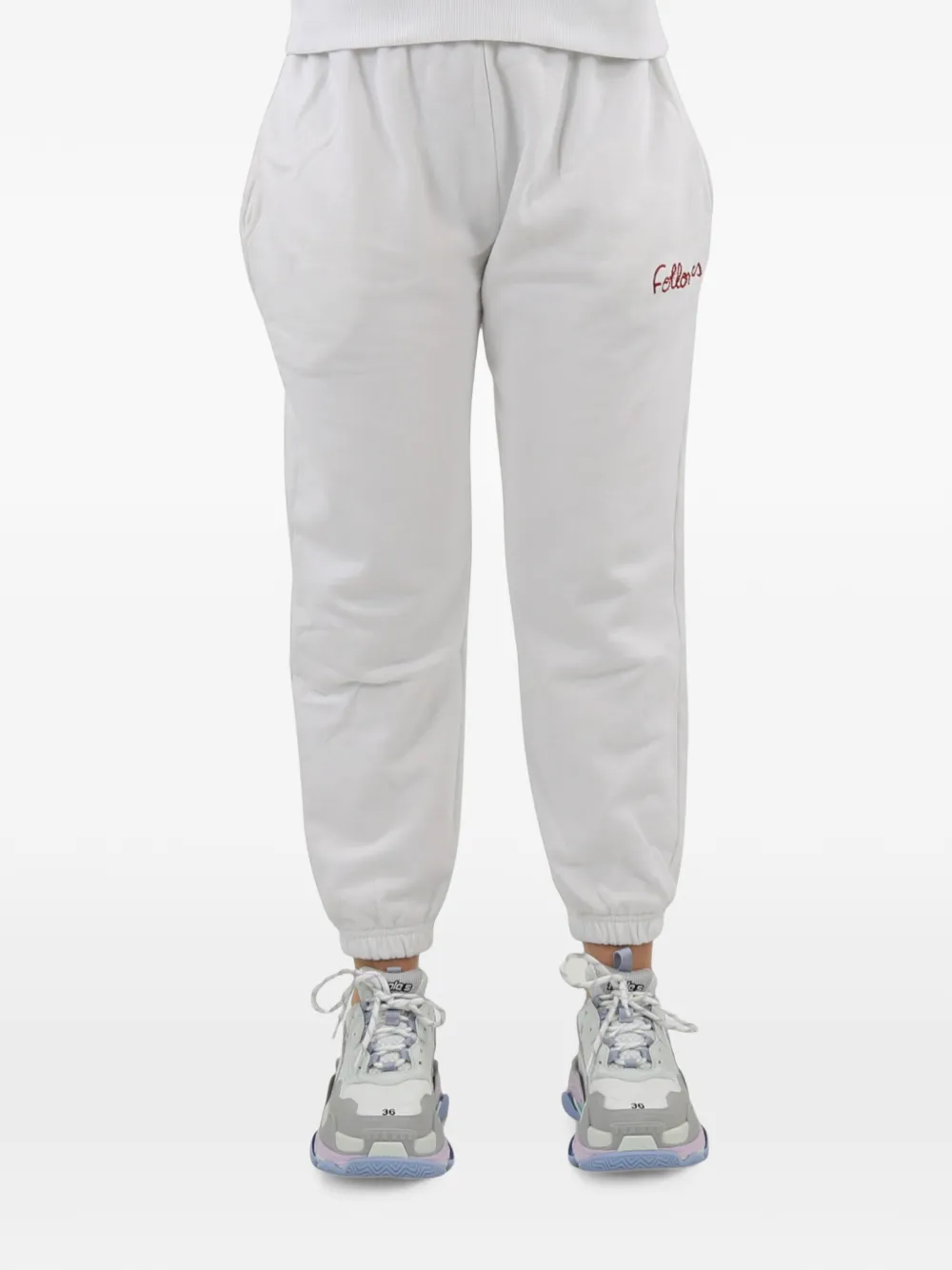 Follovers elasticate-waistband track pants