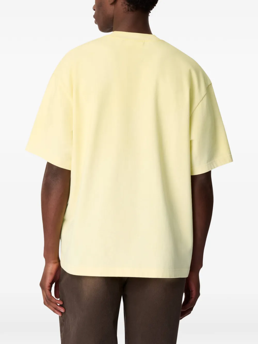 Axel Arigato Gradient T-shirt met geborduurd logo Geel