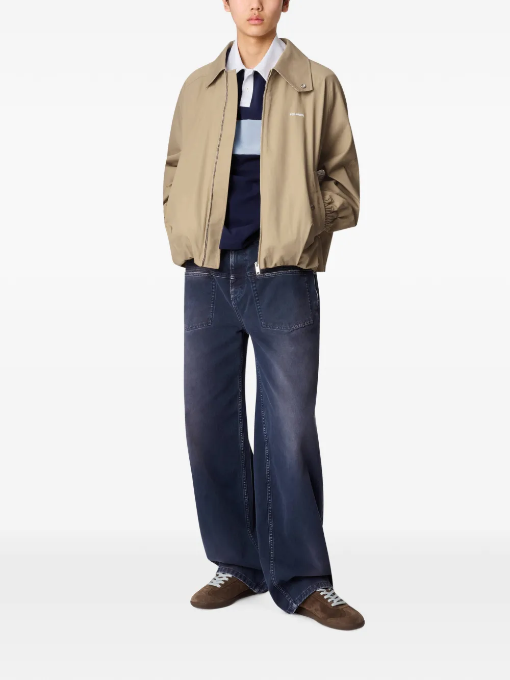 Axel Arigato Brook poloshirt met colourblocking Blauw