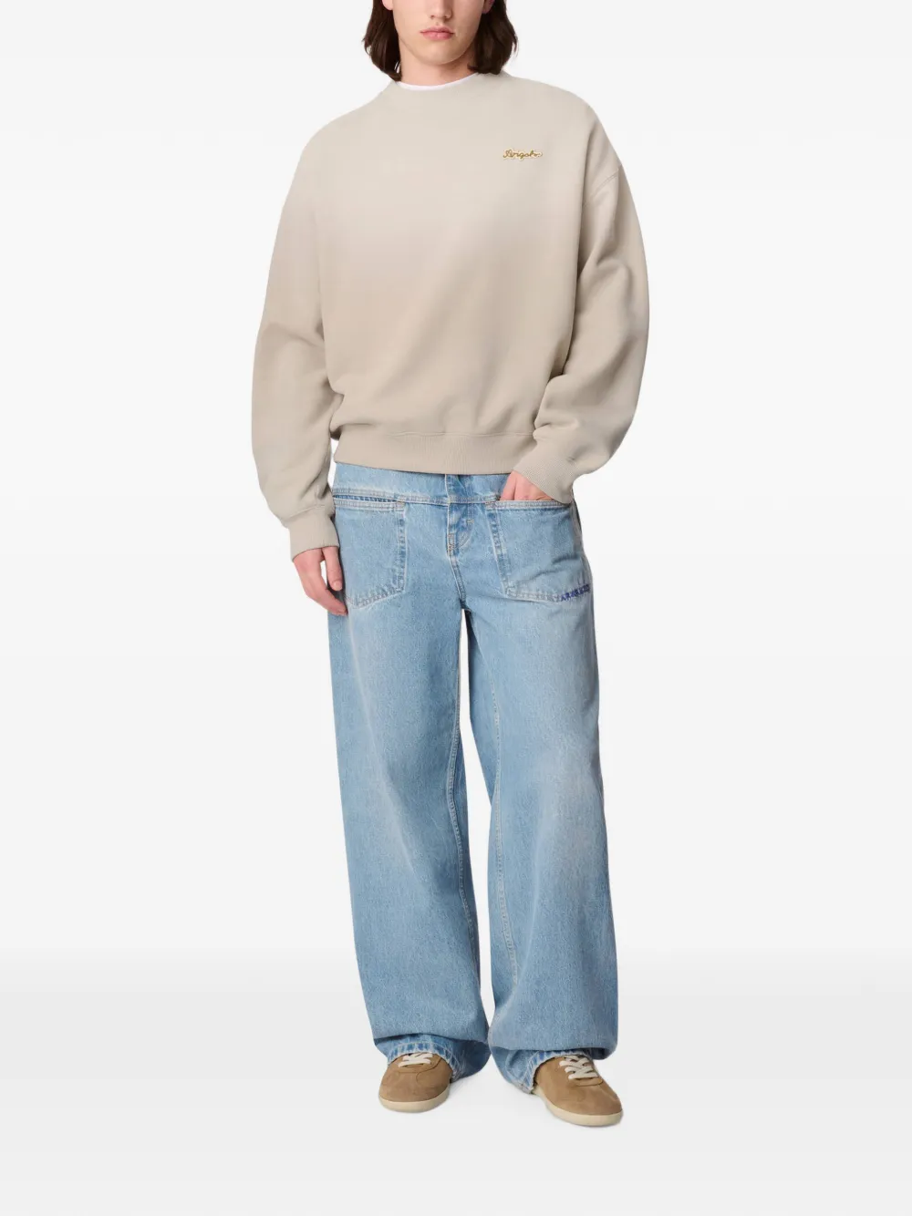 Axel Arigato Trace sweater met wassing Beige
