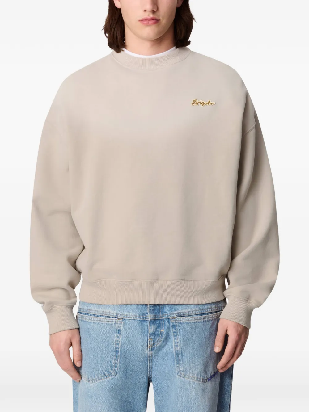 Axel Arigato Trace sweater met wassing Beige