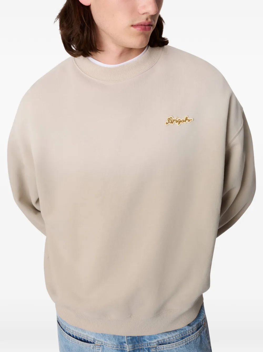 Axel Arigato Trace sweater met wassing Beige