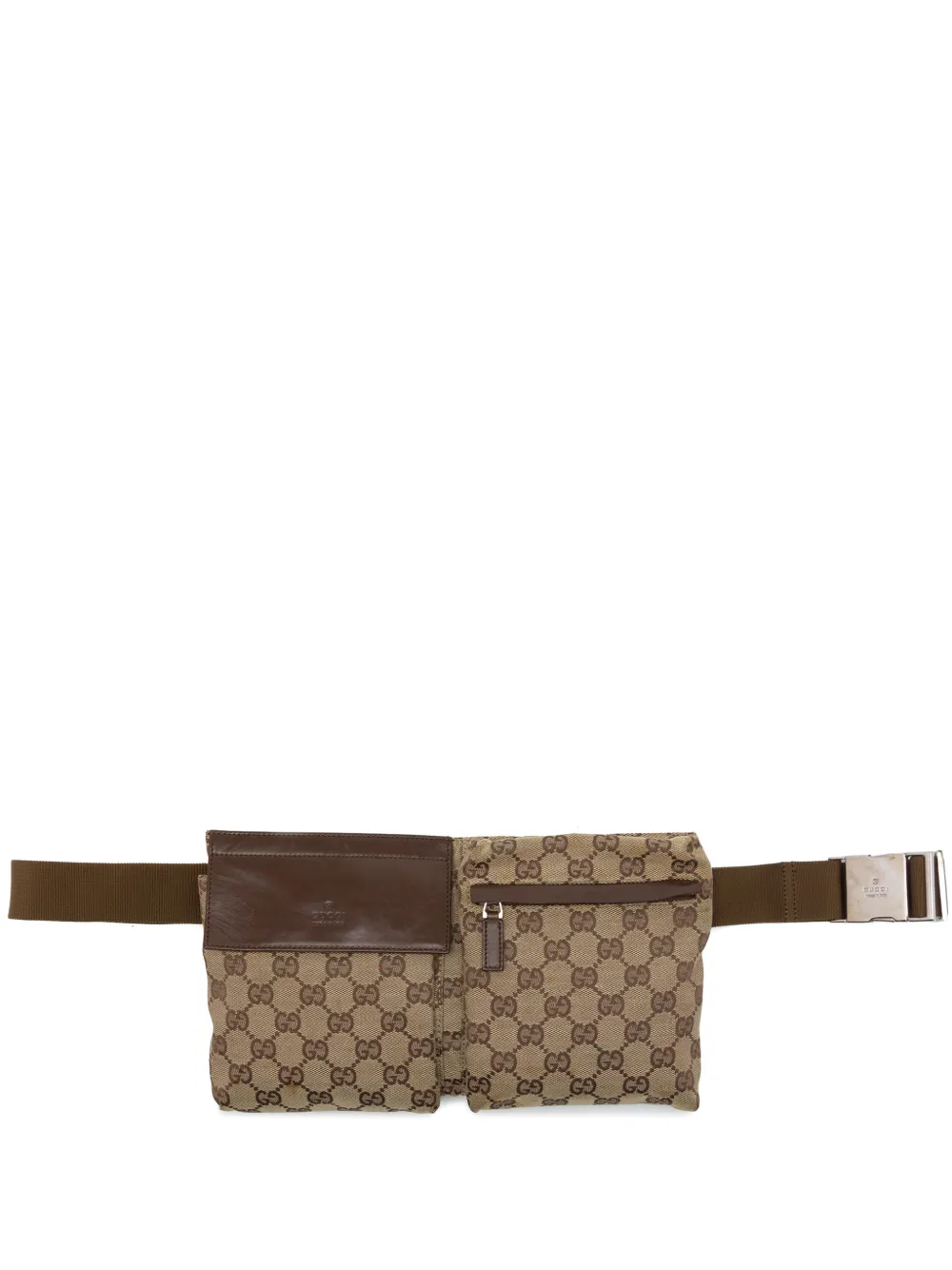 Gucci Pre-Owned sac banane Double Pocket en toile GG (2000-2015) - Tons neutres