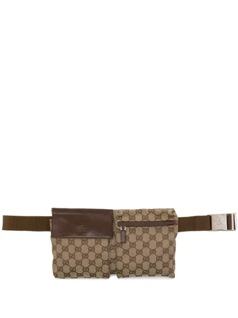 Gucci Pre-Owned 2000-2015 GG Canvas Double Pocket belt bag