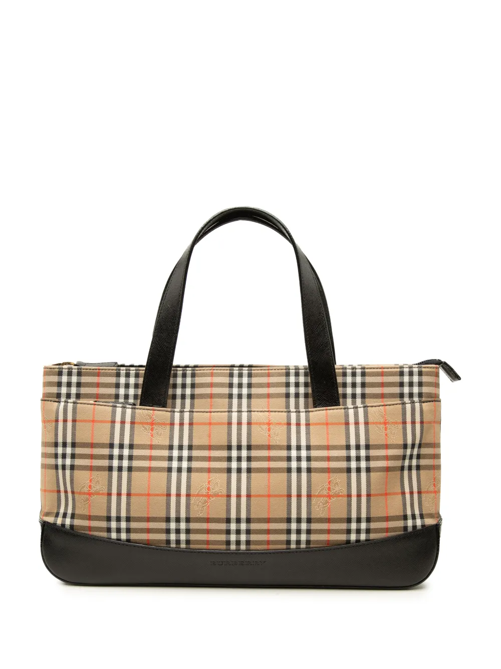 Burberry Pre-Owned 2000-2017 Haymarket Check Tote Bag aus Canvas - Schwarz