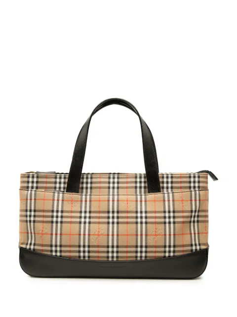 Burberry Pre-Owned tote de lona a cuadros Haymarket 2000-2017