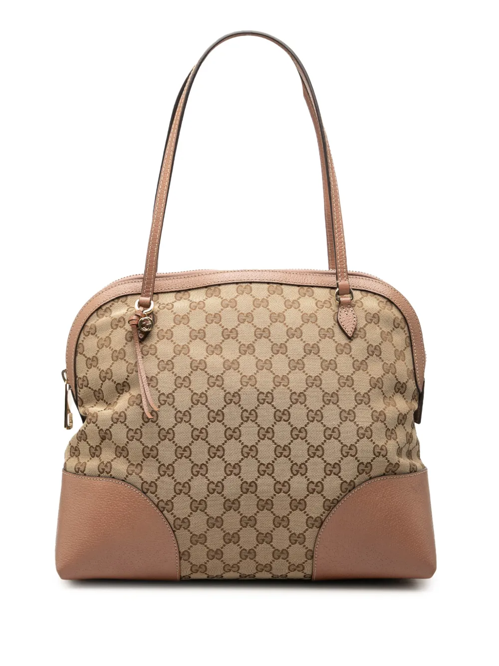 Gucci Pre-Owned 2000-2015 mittelgroße Bree Dome Tote Bag aus GG-Canvas - Nude