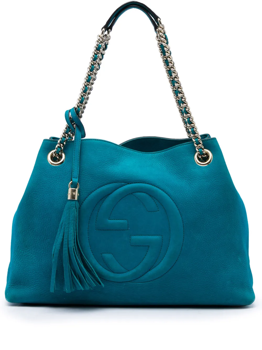 Gucci Pre-Owned 2016-2026 Medium Calfskin Soho Chain tote bag - Blue