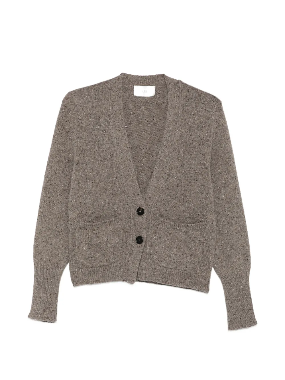 SOLOTRE flecked V-neck cardigan - Brown