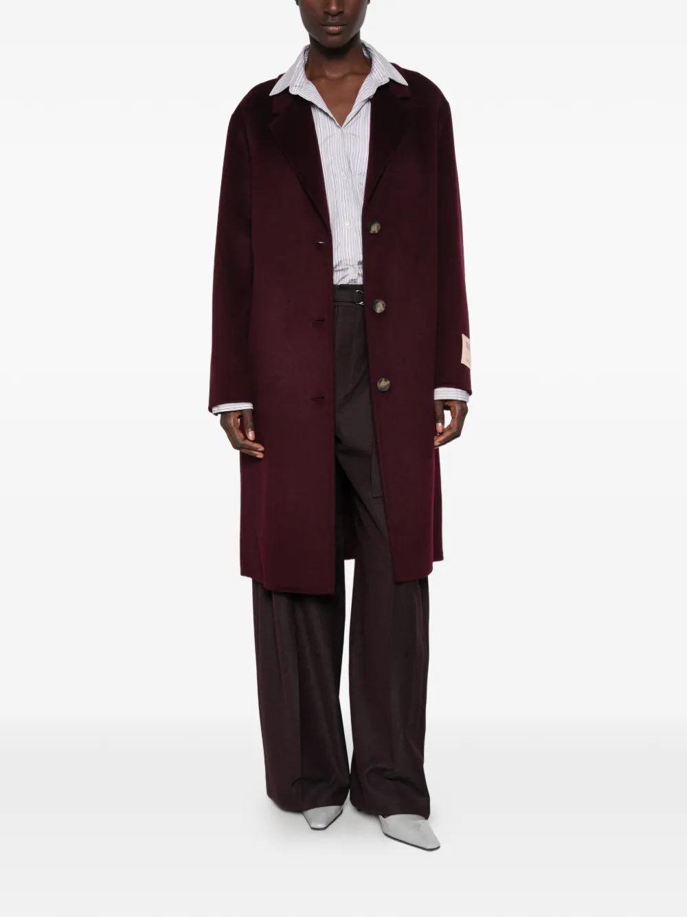 SOLOTRE single-breasted notch-lapels coat - Viola