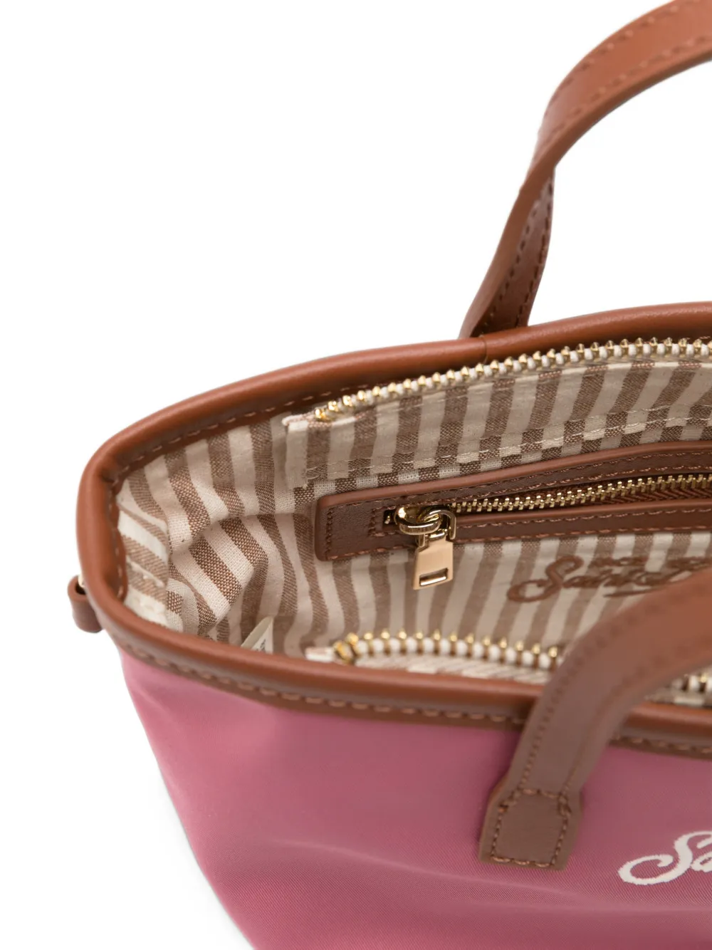 MC2 Saint Barth Mini shopper met geborduurd logo Roze