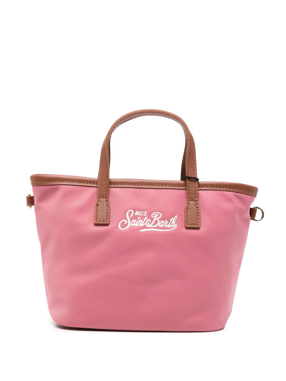 MC2 Saint Barth mini cabas City à logo brodé - Rose MC2 Saint Barth mini cabas City à logo brodé - Rose