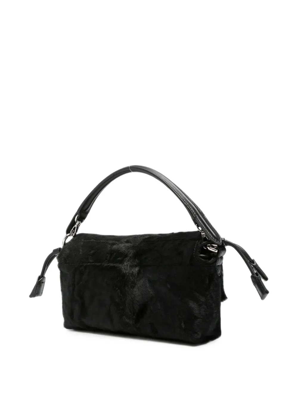 FENDI Kleine Baguette clutch met haarafwerking Zwart
