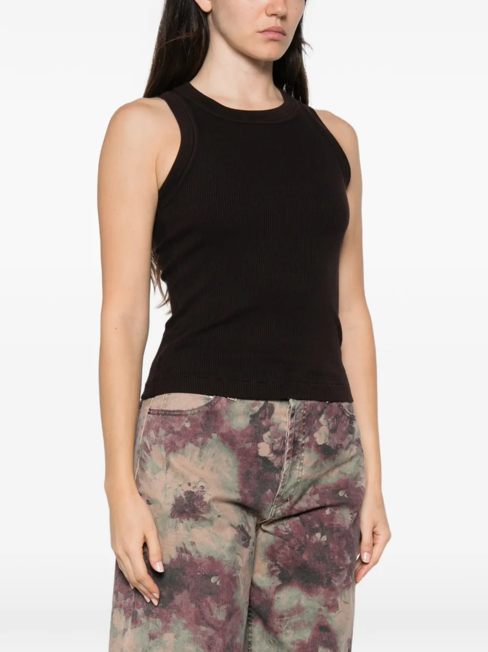 Citizens of Humanity Geribbelde tanktop Bruin