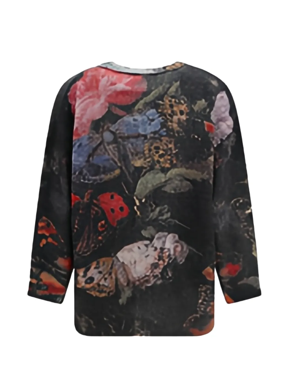 R13 floral-print oversized cardigan - Nero