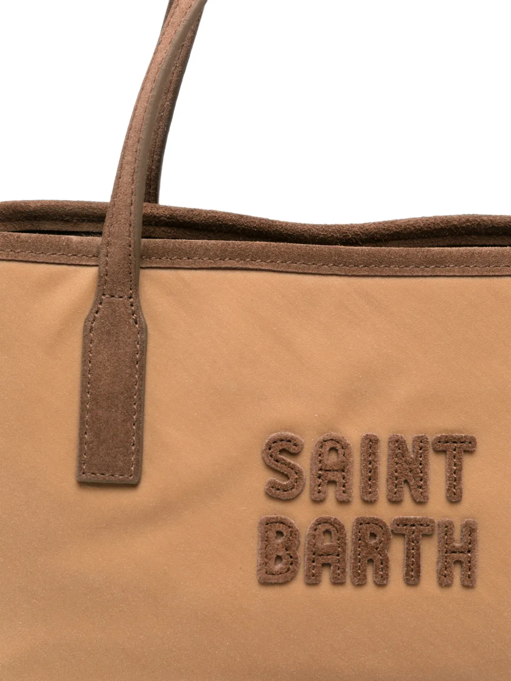MC2 Saint Barth Shopper met geborduurd logo Bruin