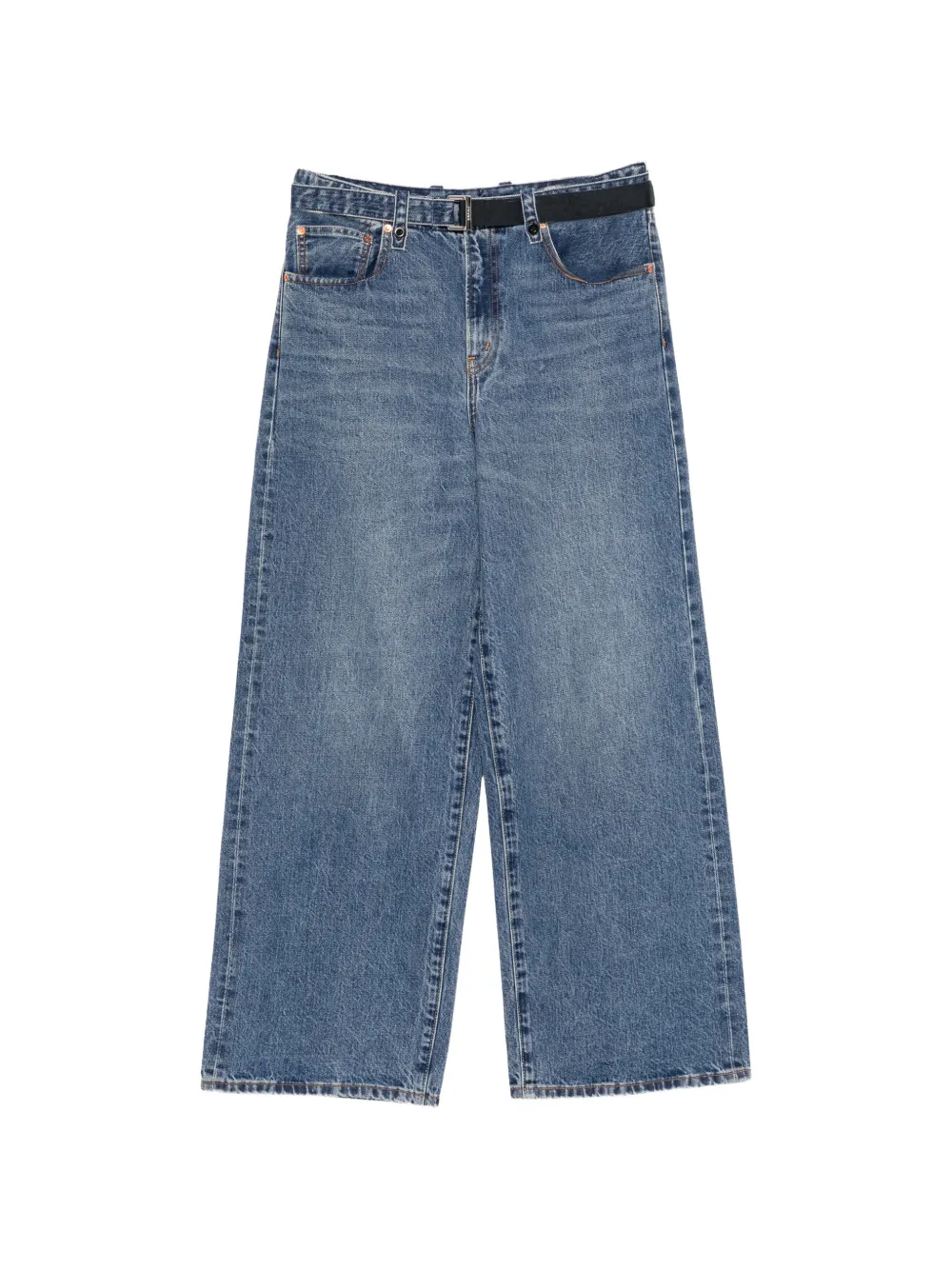 sacai x Levi's belted faded jeans - Blau