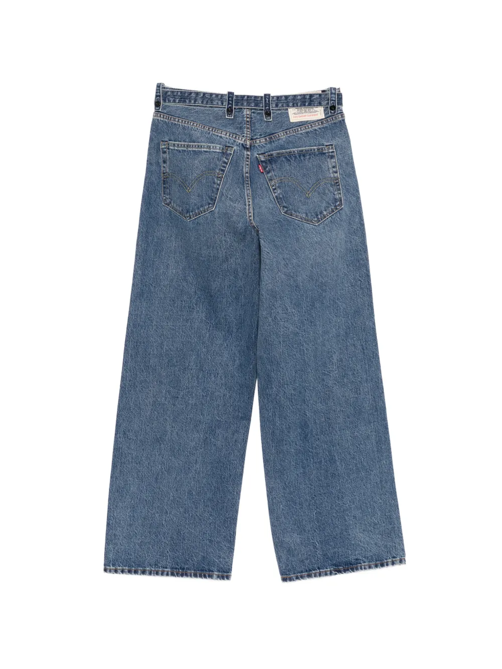 sacai x Levi's belted faded jeans Blauw