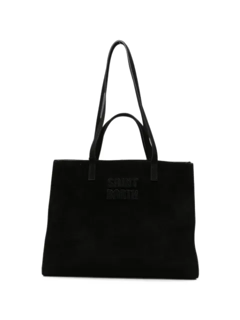 MC2 Saint Barth logo-embroidered suede tote bag