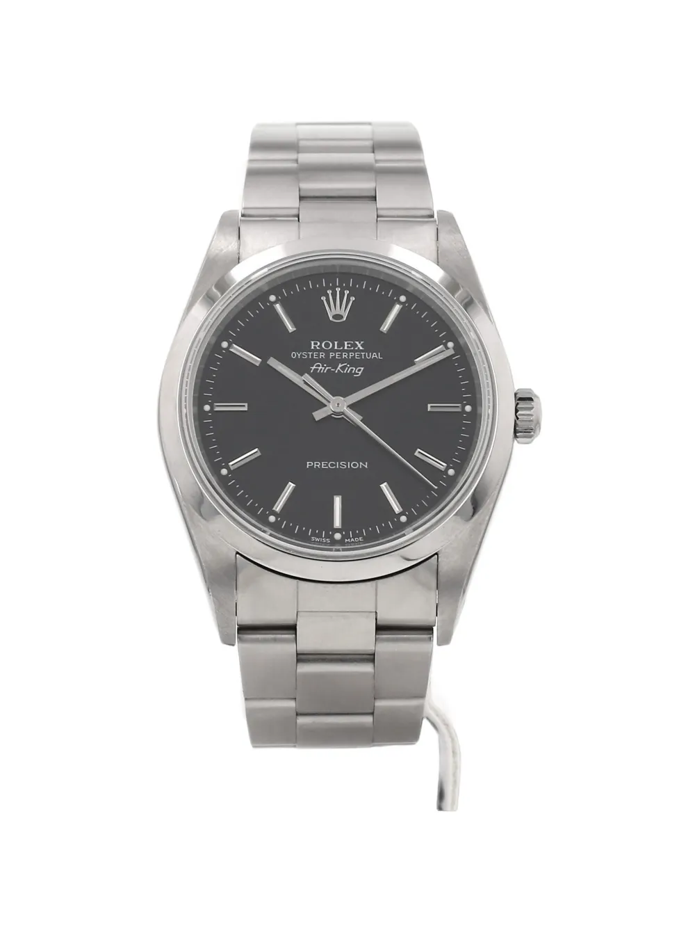 Pre-owned Rolex Air-king 34mm Watch In Black