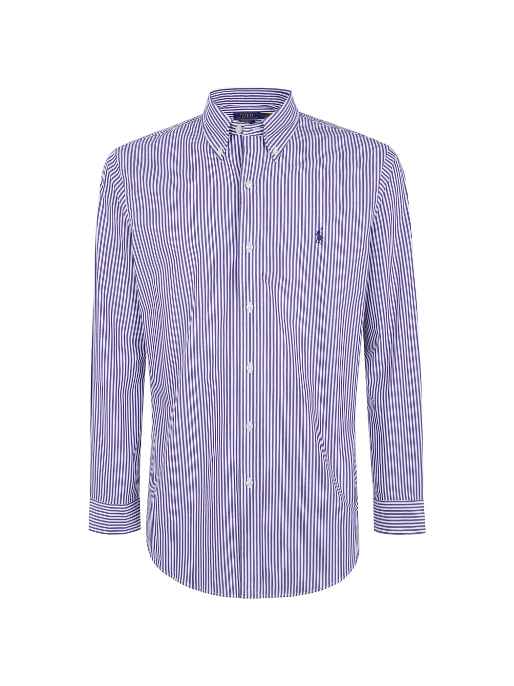 Polo Ralph Lauren vertical-stripe logo-embroidered shirt - Viola