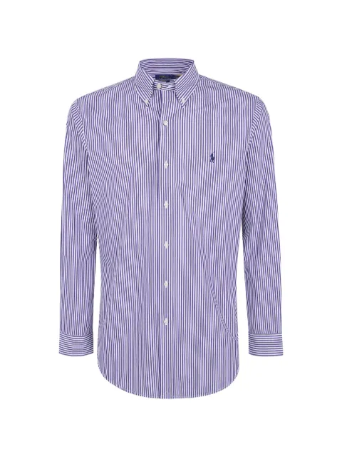 Polo Ralph Lauren camisa con logo bordado y motivo de rayas verticales