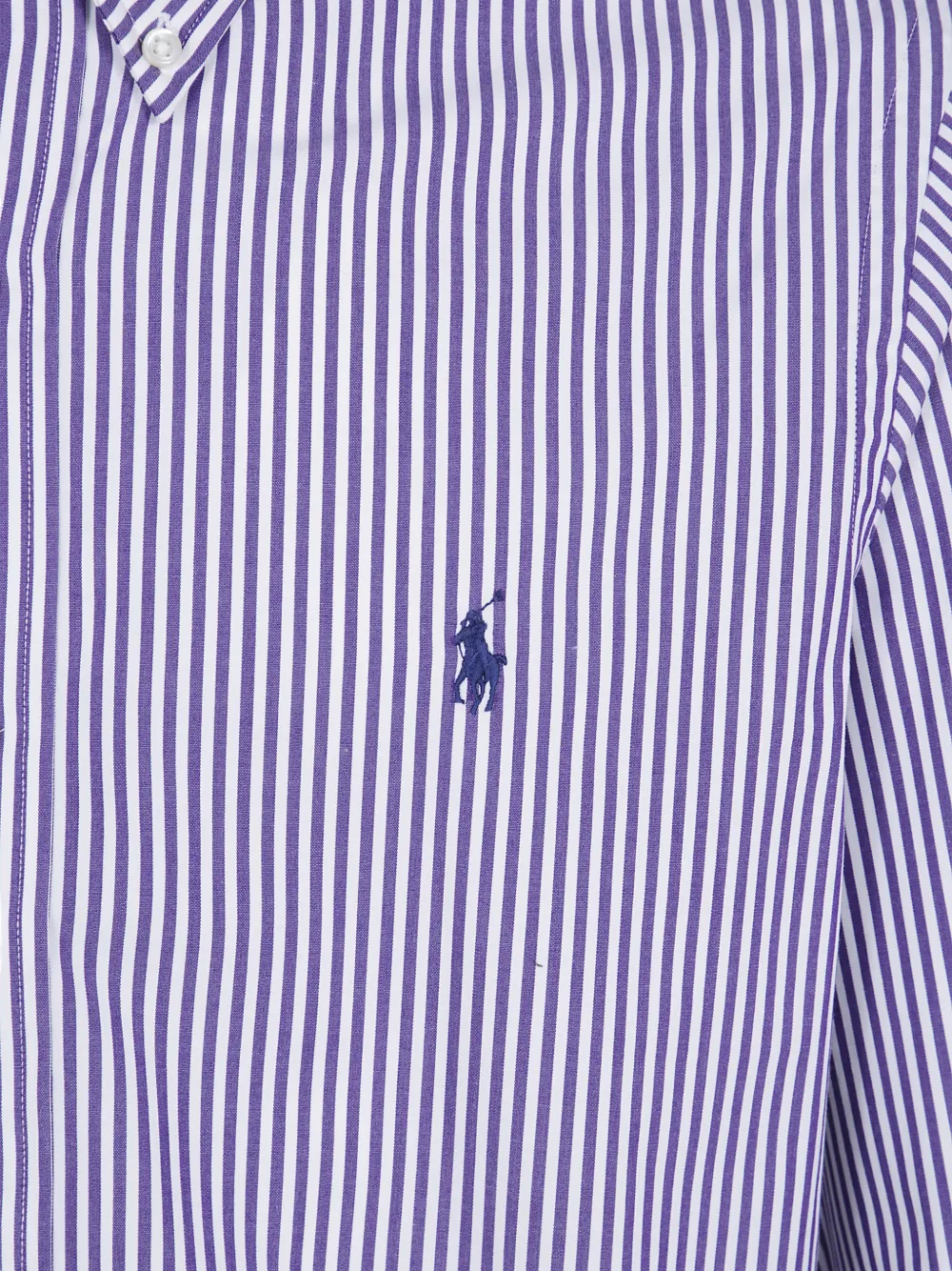 Polo Ralph Lauren Overhemd met geborduurd logo en verticale streep Paars