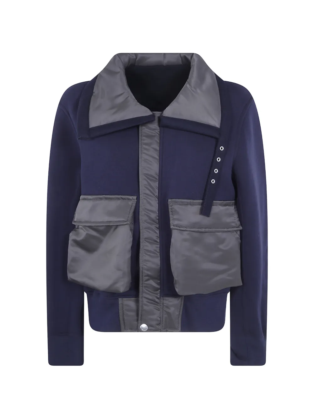 sacai panelled flap-pocket jacket