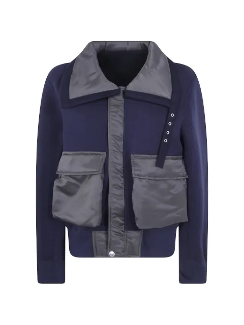 sacai panelled flap-pocket jacket
