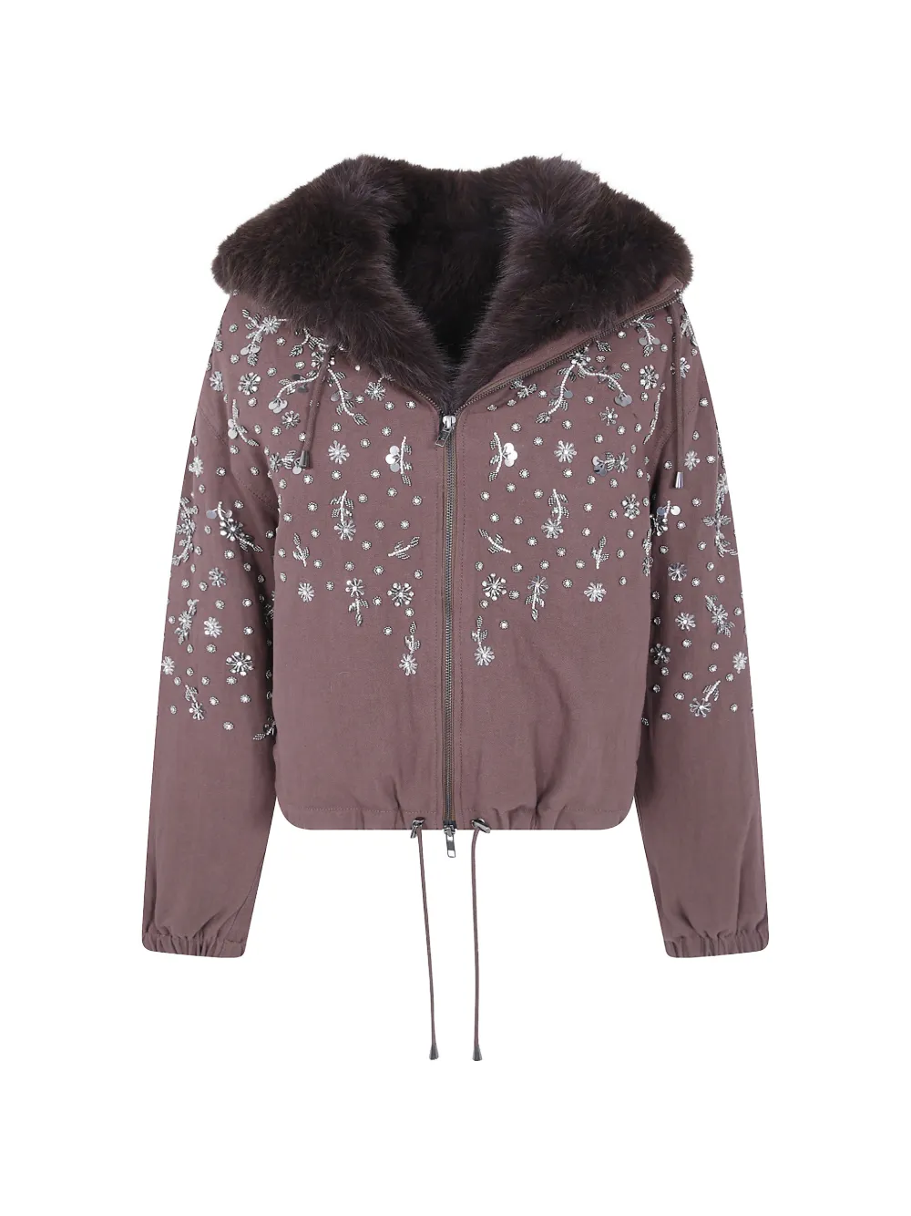 DRHOPE Soleil crystal-embellished jacket - Marrone