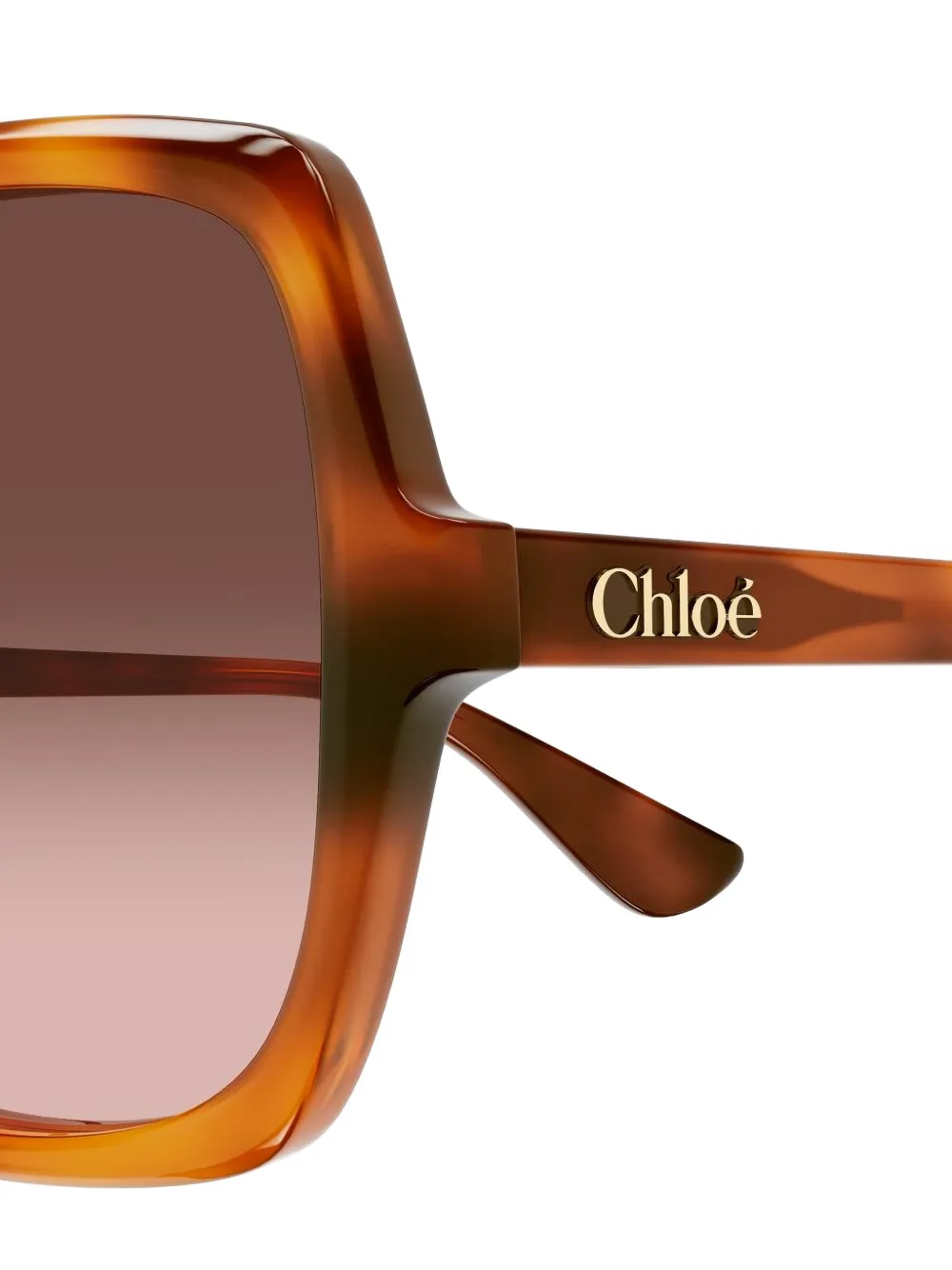 Chloé Eyewear Zonnebril met vierkant montuur Bruin