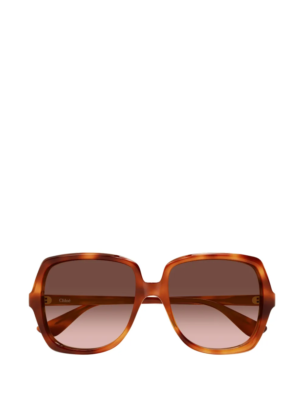 Chloé Eyewear Zonnebril met vierkant montuur Bruin