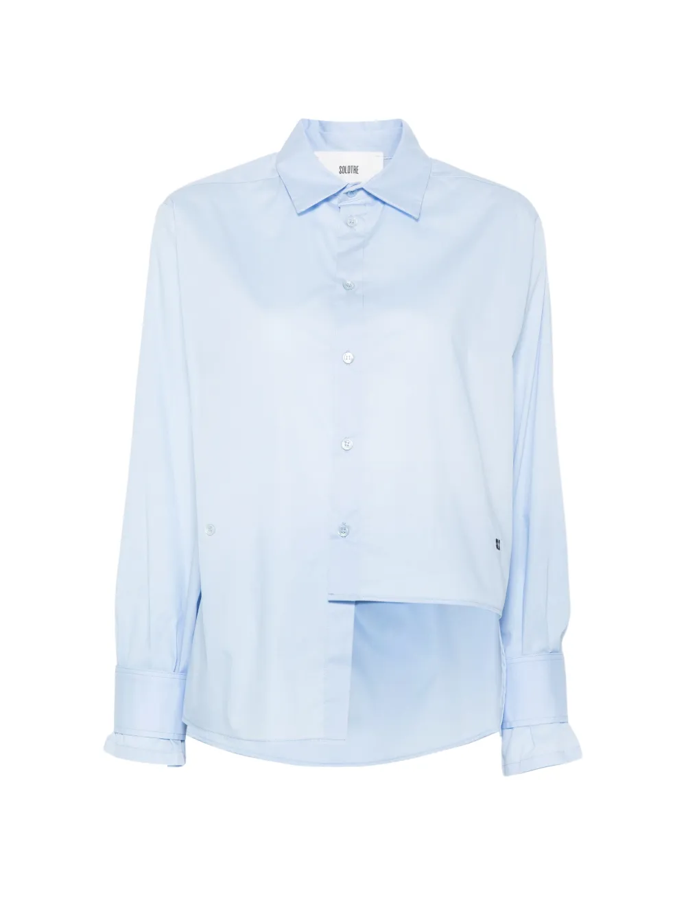SOLOTRE asymmetric embroidered shirt - Bleu SOLOTRE asymmetric embroidered shirt - Bleu