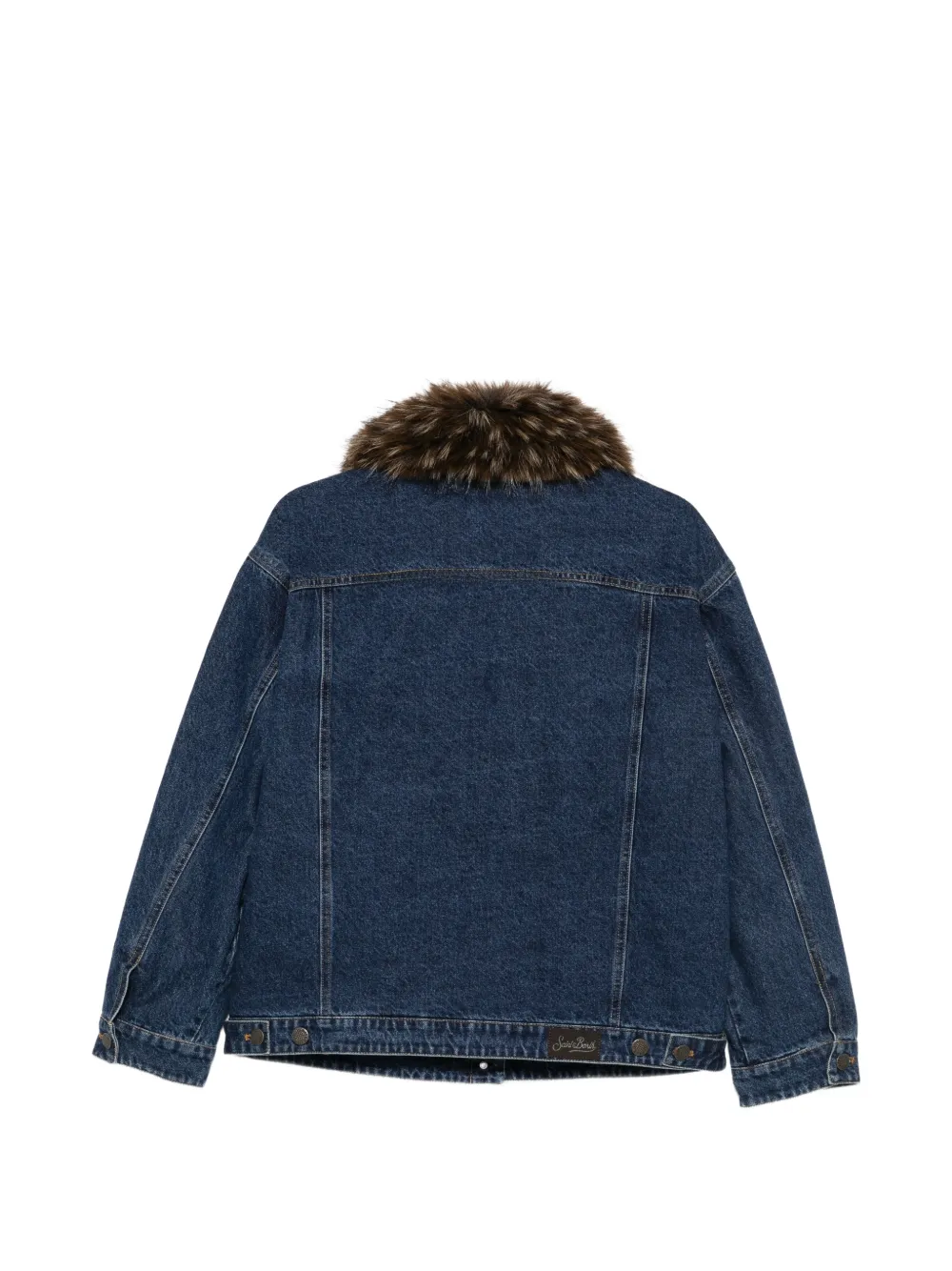 MC2 Saint Barth Dailys faux-fur collar denim jacket Blauw