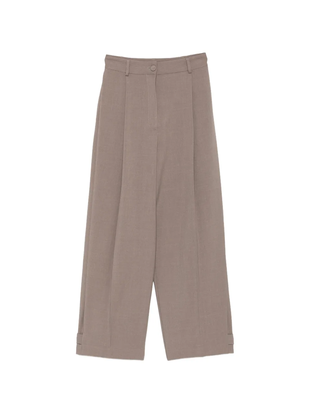 SOLOTRE pleated button-cuff trousers - Gris SOLOTRE pleated button-cuff trousers - Gris