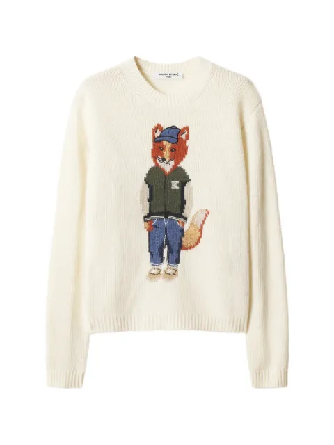 Maison Kitsuné Dressed Fox intarsia-knit sweater