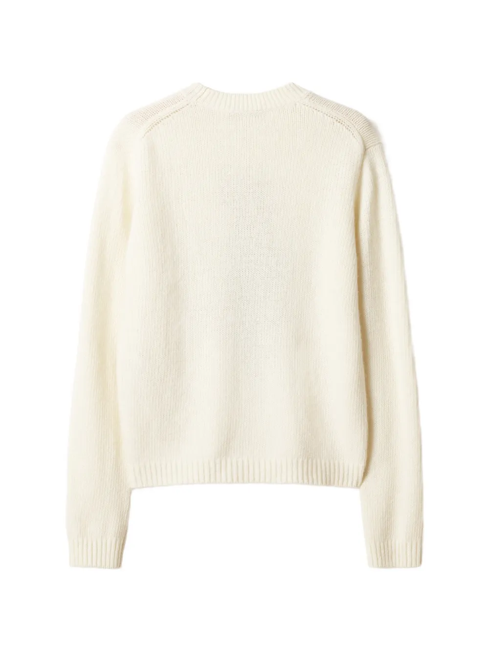 Maison Kitsuné Dressed Fox intarsia-knit sweater Beige