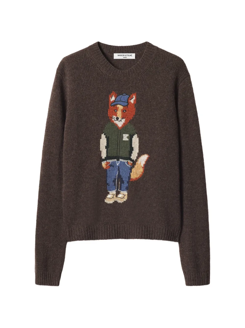 Maison Kitsuné Dressed Fox intarsia-knit sweater