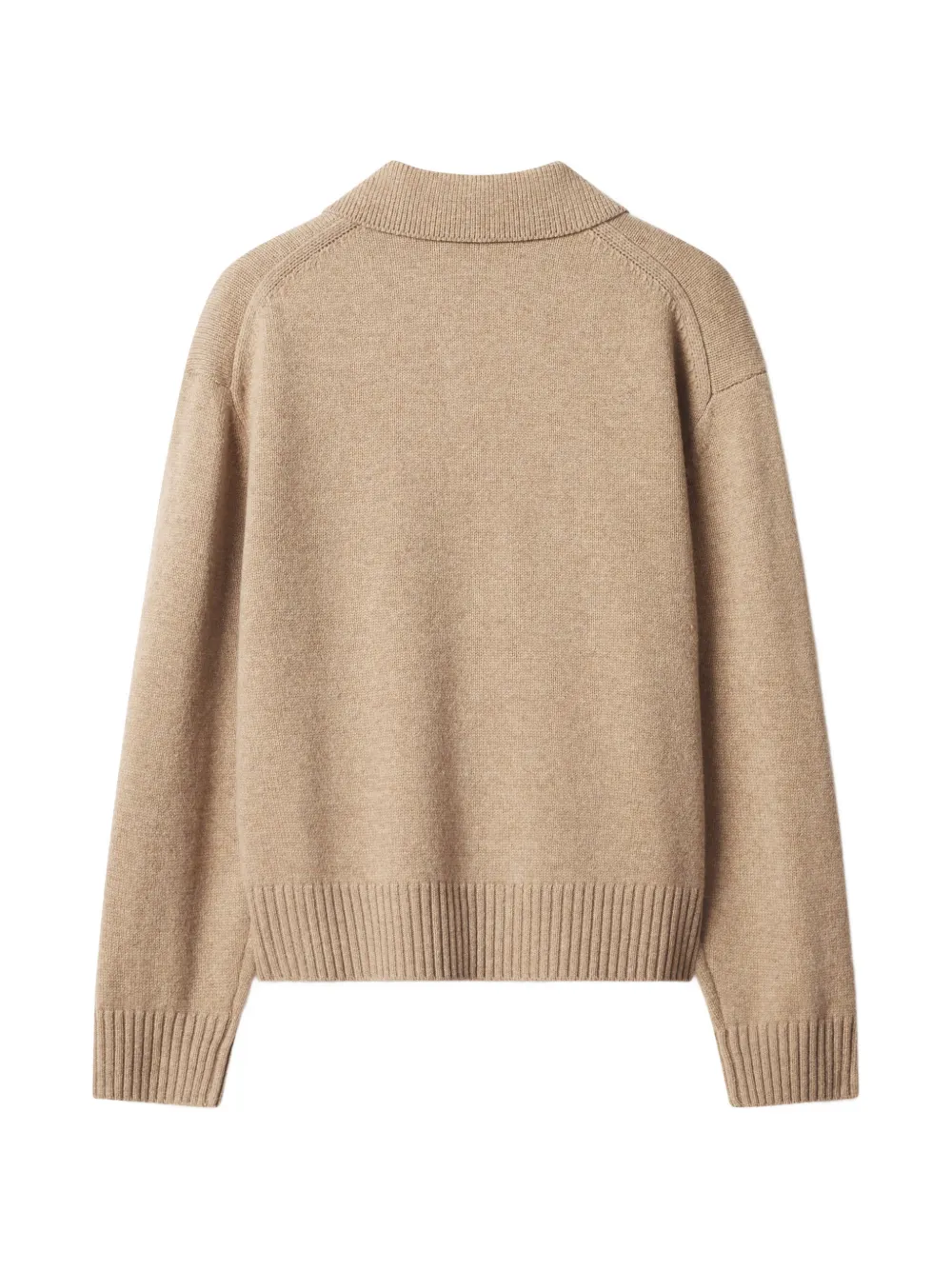 Maison Kitsuné fox-head intarsia-knit sweater Beige