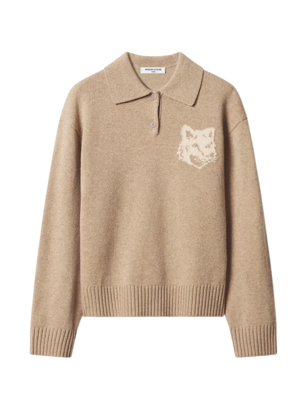 Maison Kitsuné fox-head intarsia-knit sweater