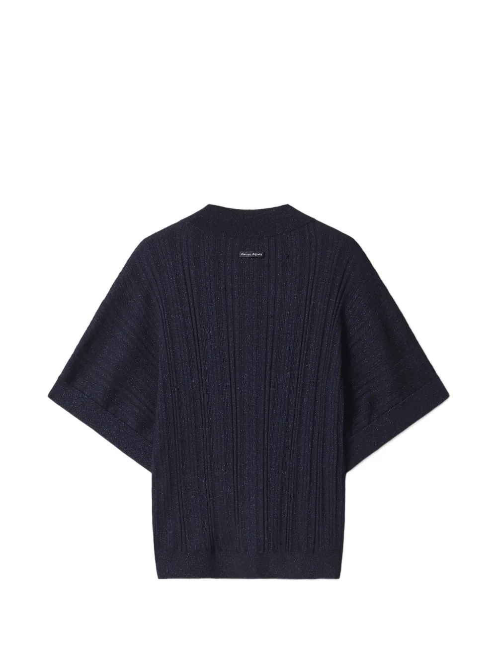 Maison Kitsuné ribbed-knit T-shirt Blauw