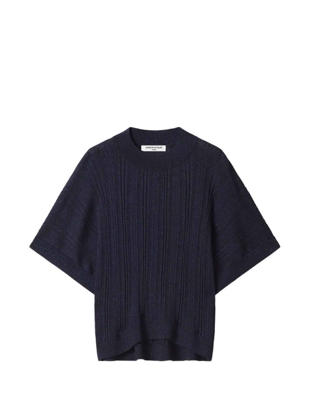 Maison Kitsuné ribbed-knit T-shirt - Blu