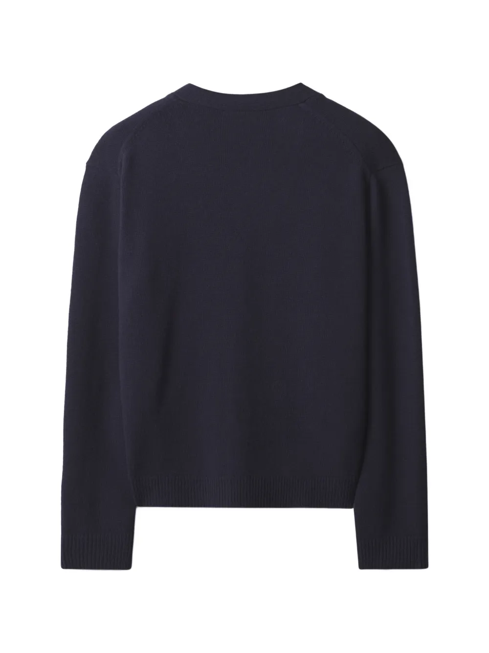 Maison Kitsuné V-neck wool cardigan Blauw