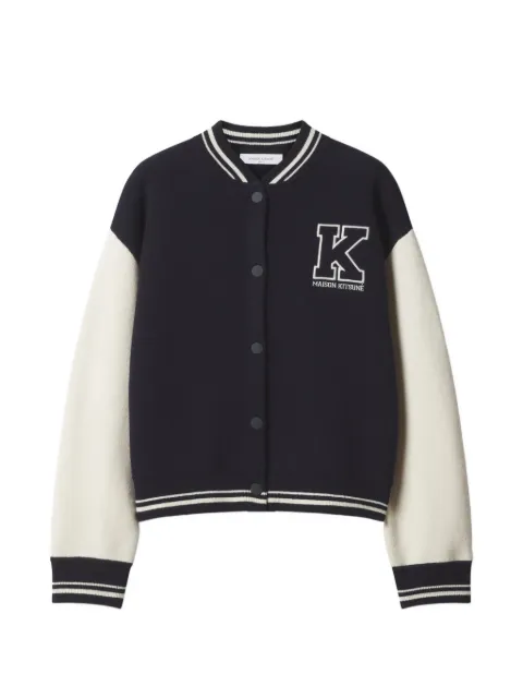 Maison Kitsuné chamarra bomber con diseño color block y logo bordado