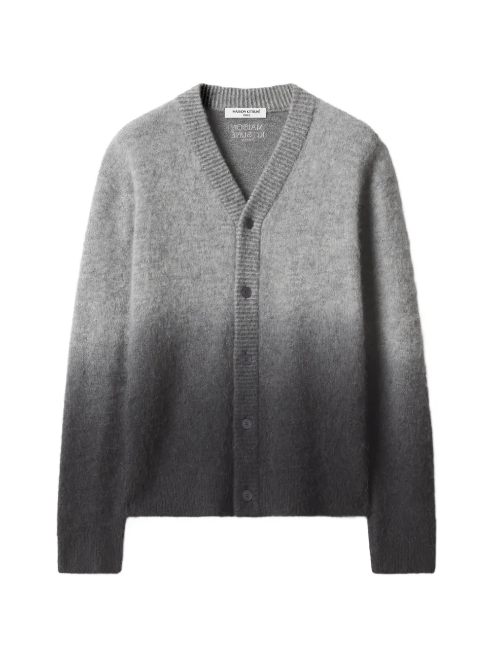 Maison Kitsuné ombré-effect V-neck cardigan